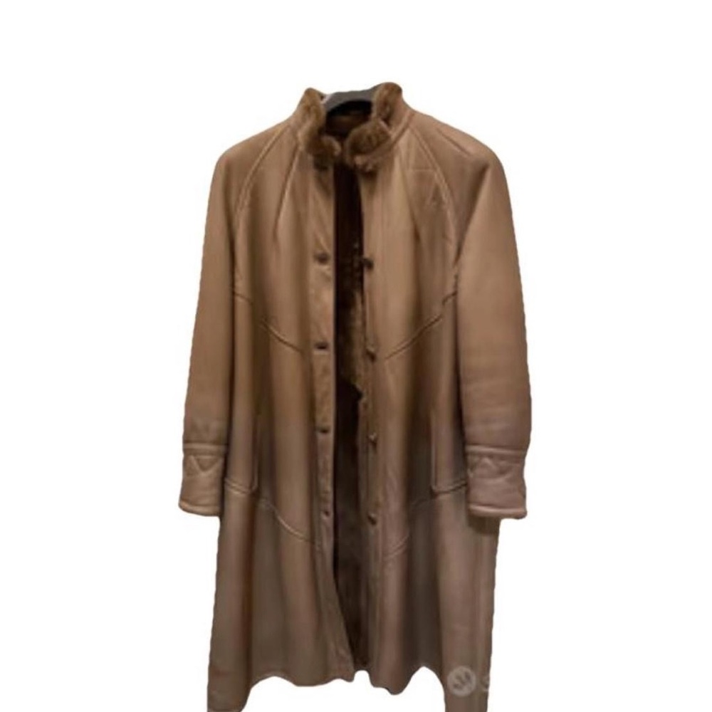 Authentic Women's Tan nappa shearling coat by Serapian Milano